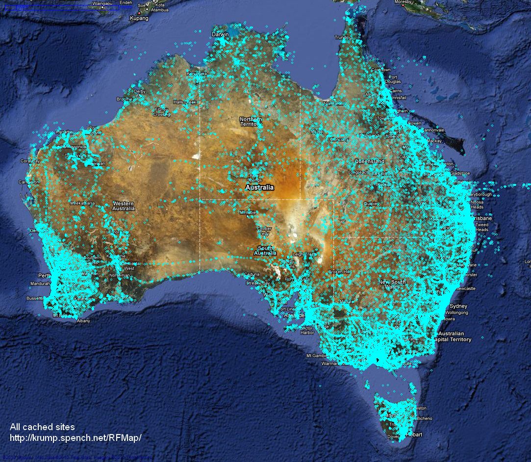 Australian RadioFrequency Map | spench.net